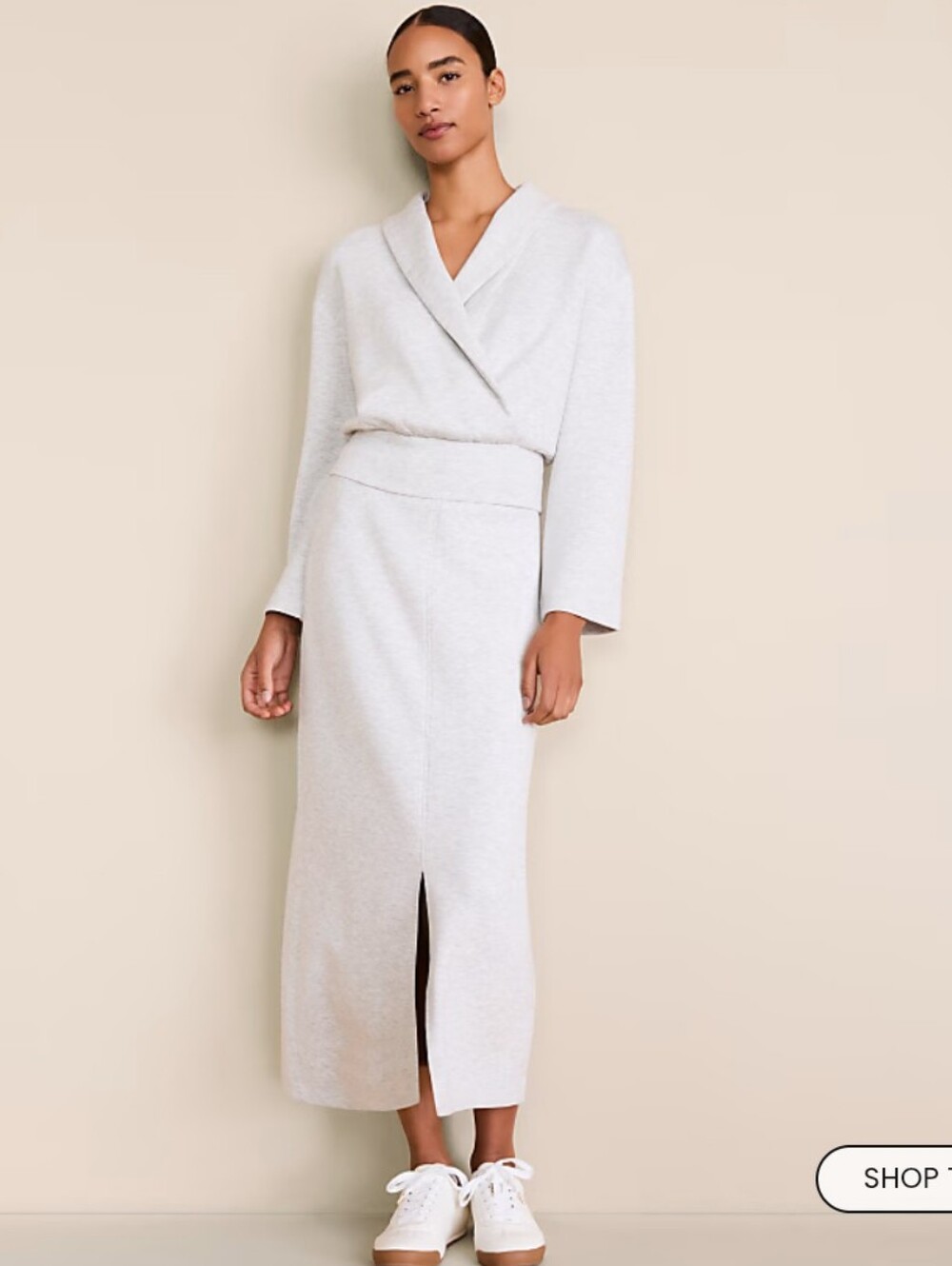 Lou & Grey Heathered Scubasoft Maxi Skirt Women's Size S